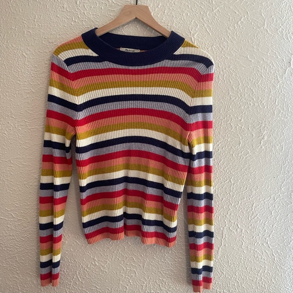 Madewell Rainbow Crew Neck Sweater - Picture 3 of 6